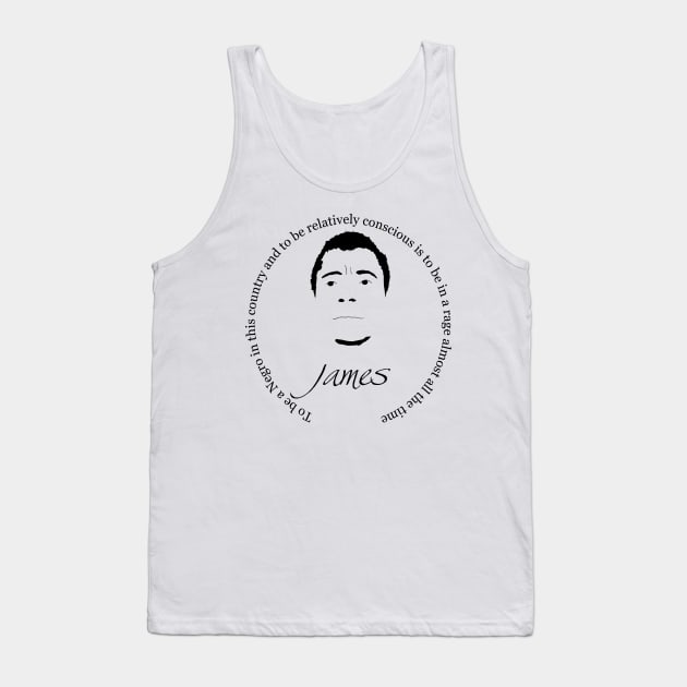 James Baldwin Book Quote Tank Top by PoetandChef